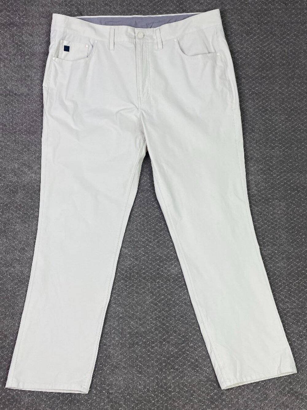 Vineyard Vines On The Go Pants Mens 38x30 Beige 5 Pocket Golf Performance